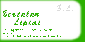 bertalan liptai business card